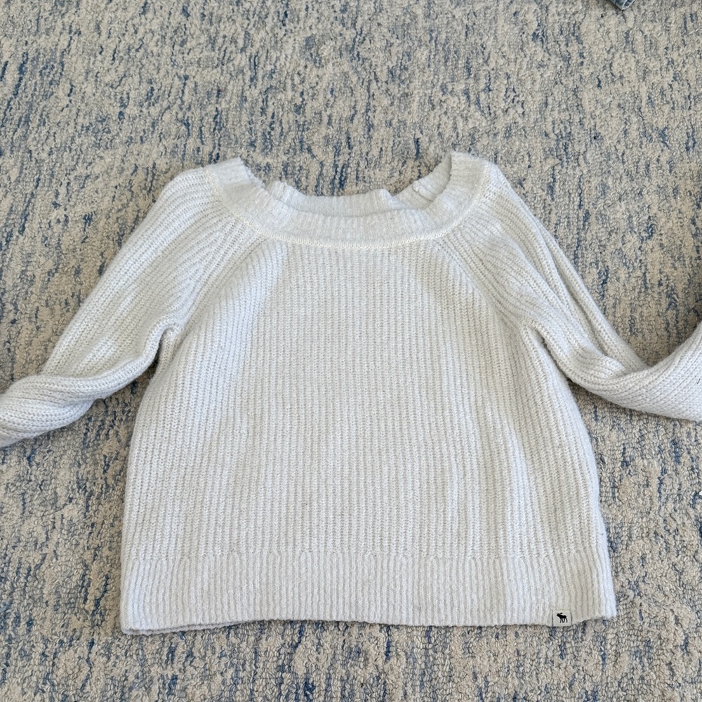 Abercrombie & Fitch Cream Crew Neck Sweater